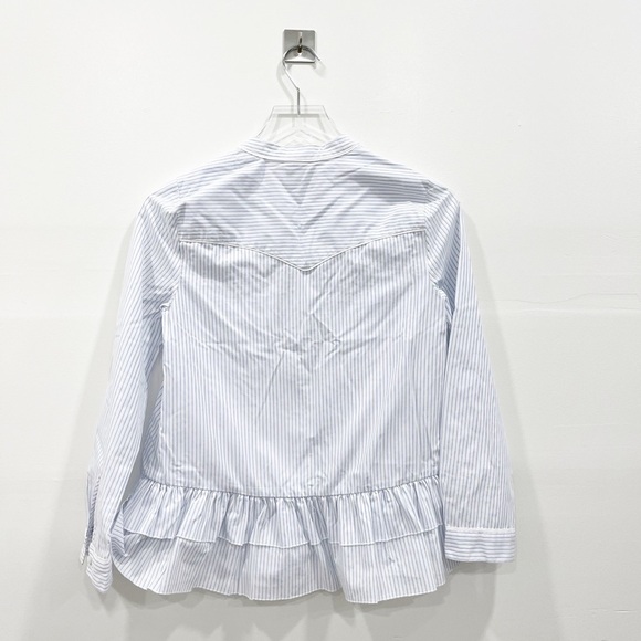 Madewell Karen Walker Striped Annie Shirt Ruffle - Picture 12 of 13